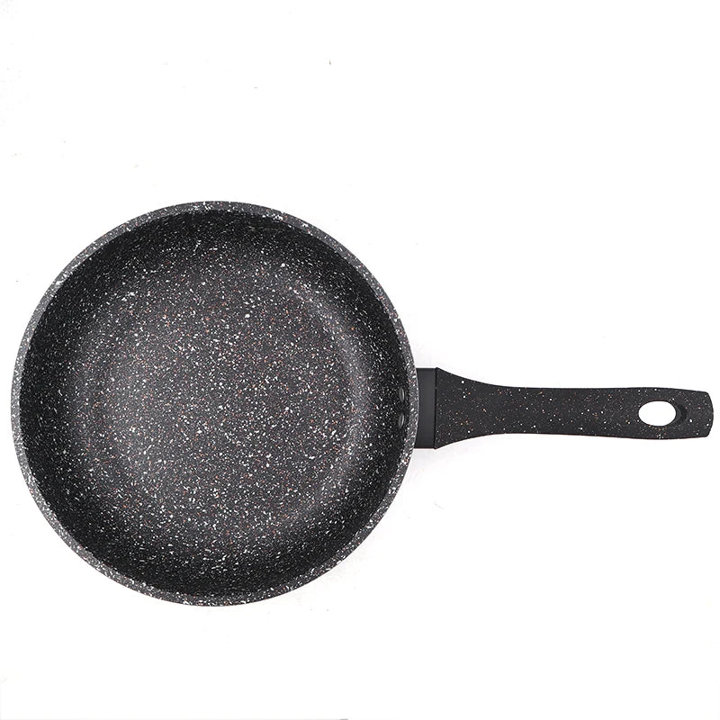Master Star New Deep Fry Pan High Quality Thicken Made Black Granite Coating Frying Pan Non Stick Induction Cooker l'atelier des ustensiles