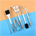 Ensemble de four en acier inoxydable, outils combinés pour Barbecue en plein air, ensemble de Barbecue, rangement, sac en tissu Portable, outils de cuisson l'atelier des ustensiles