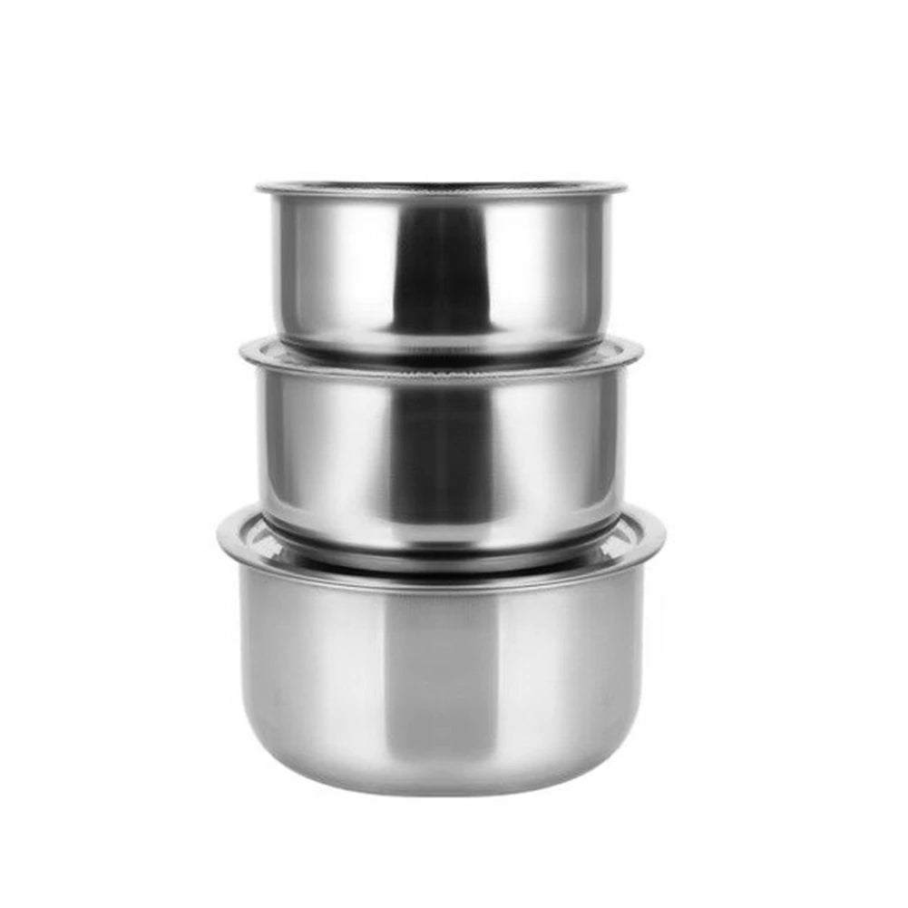 A98E - Ensemble de marmites à soupe en acier inoxydable avec couvercle, ustensiles de cuisine, faitouts, outils de cuisson l'atelier des ustensiles
