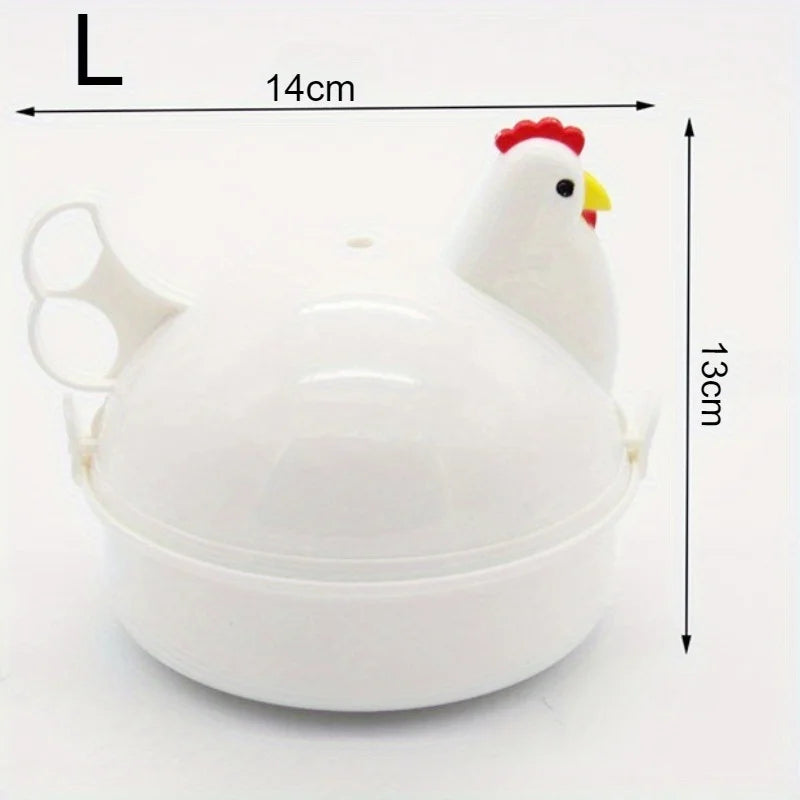 Chaudière à œufs en forme de poulet, cuiseur à vapeur, 4 œufs, 1 œuf, micro-ondes, outil de cuisine, accessoires de cuisine, nouvelle collection l'atelier des ustensiles