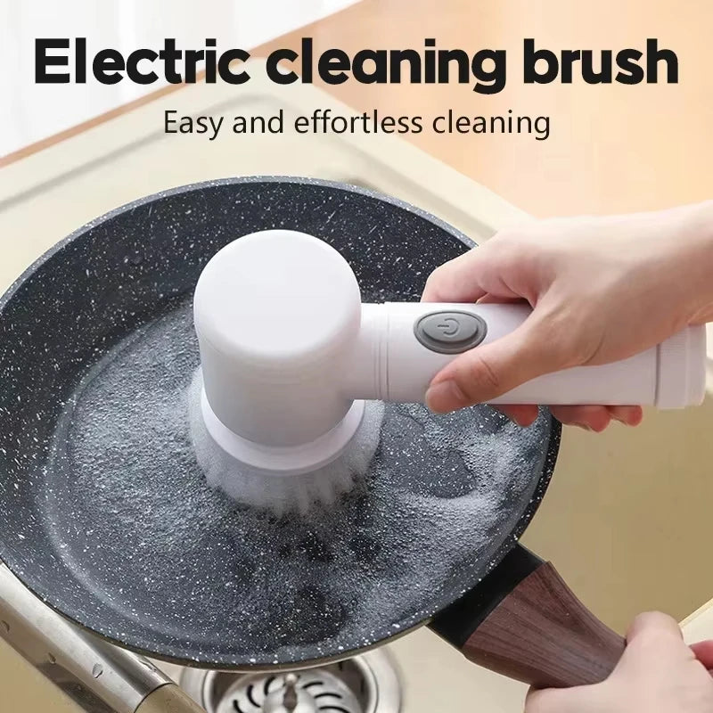 Brosse de nettoyage électrique Rechargeable, brosse de vaisselle multifonctionnelle sans fil pour la cuisine, outil de nettoyage de casseroles Portable l'atelier des ustensiles