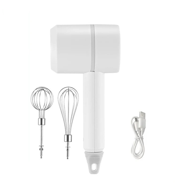 Batteur à œufs électrique sans fil aste par USB, 2 poignées, fouets amovibles, 3 modes de vitesse, cuisson à la maison, centre commercial l'atelier des ustensiles