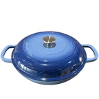 Pot à soupe pour four hollandais de 4,5 l, Casserole en fonte, poêle avec couvercle et double poignées, cuisson au four hollandais l'atelier des ustensiles