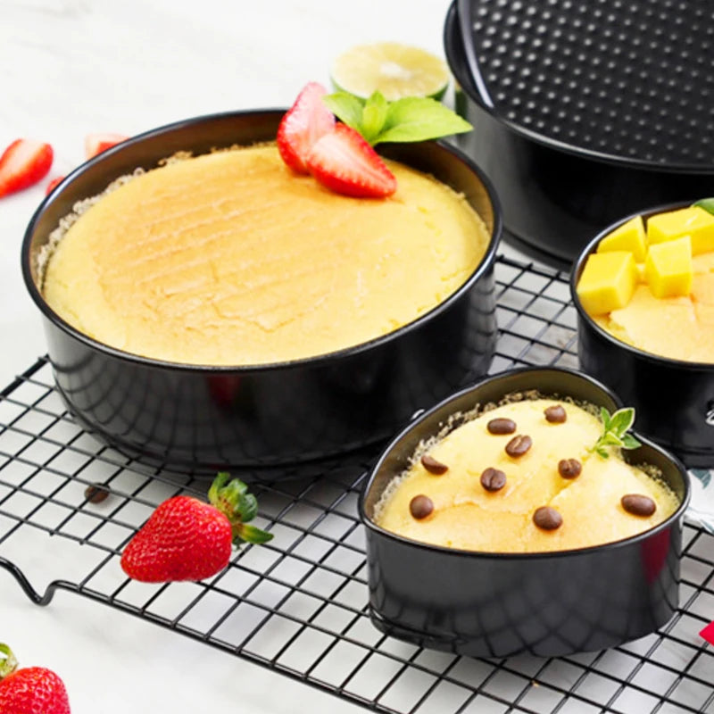 Ensemble de poêles à ressort rondes à revêtement antiadhésif, avec plaque inférieure amovible, moules à gâteaux ronds et en forme de cœur, moule à gâteau au fromage l'atelier des ustensiles