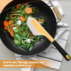 Spatule à Omelette antiadhésive de 33cm, tourneur de crème à gâteau, grattoir à beurre, mélange de farine, outil de cuisson, grattoir à pâtisserie résistant à la chaleur l'atelier des ustensiles