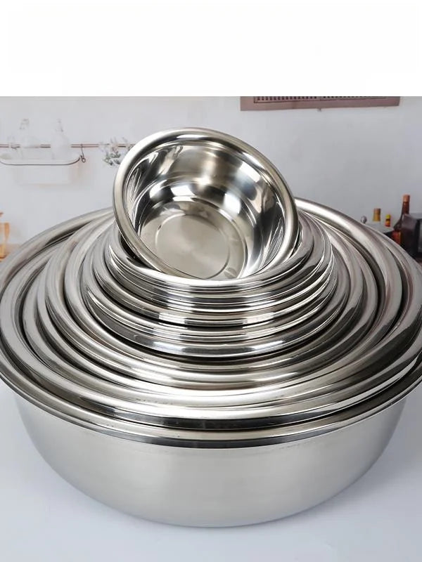 Grand bassin rond en acier inoxydable 304, bol spécial Extra Large pour le linge, le nettoyage des pieds et des légumes l'atelier des ustensiles