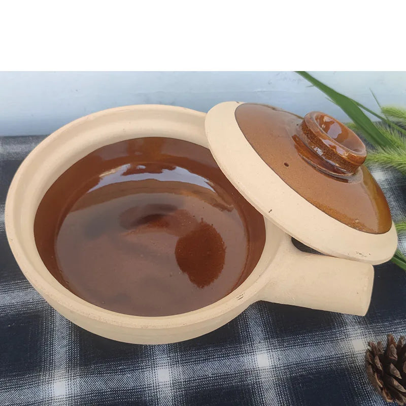 500 ml 800 ml Chaoshan Chaozhou Casserole riz nouilles Casserole bouillie poterie Pot avec poignée Pot en argile l'atelier des ustensiles
