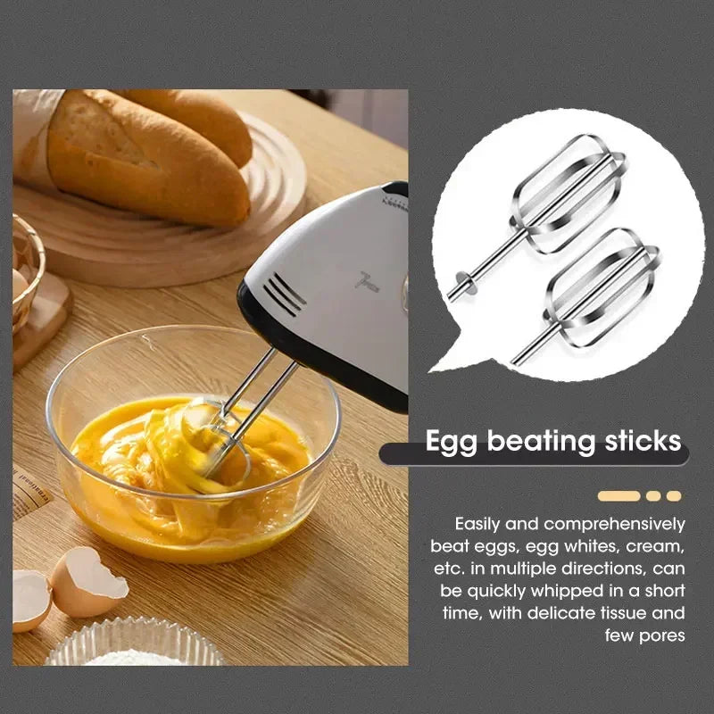 Batteur à œufs électrique portatif, mélangeur de cuisine multifonctionnel pour crème blanche, pâte, cuisson automatique à domicile, batteur à blanc d'œuf l'atelier des ustensiles
