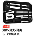 Ensemble de four en acier inoxydable, outils combinés pour Barbecue en plein air, ensemble de Barbecue, rangement, sac en tissu Portable, outils de cuisson l'atelier des ustensiles