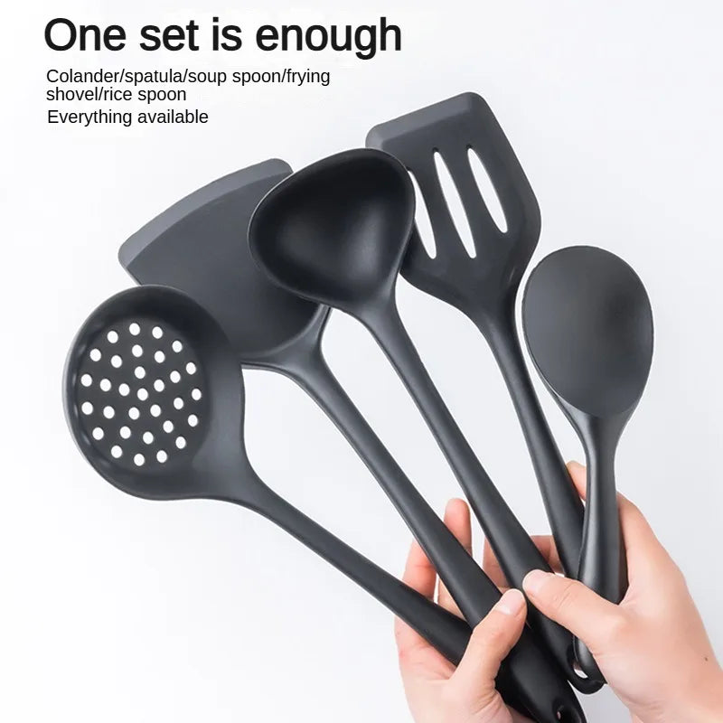 Cuisine Silicone5Non-Stick Pan haute résistance à la température Spatule Set cuillère à soupe cuillère repas Spatule l'atelier des ustensiles