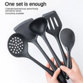 Cuisine Silicone5Non-Stick Pan haute résistance à la température Spatule Set cuillère à soupe cuillère repas Spatule l'atelier des ustensiles