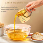 Tasse à mesurer 4 en 1, tasse à mesurer multifonctionnelle réglable avec Base d'étanchéité de Style grattoir, tasses cubiques de cuisine, outils pour la cuisine l'atelier des ustensiles