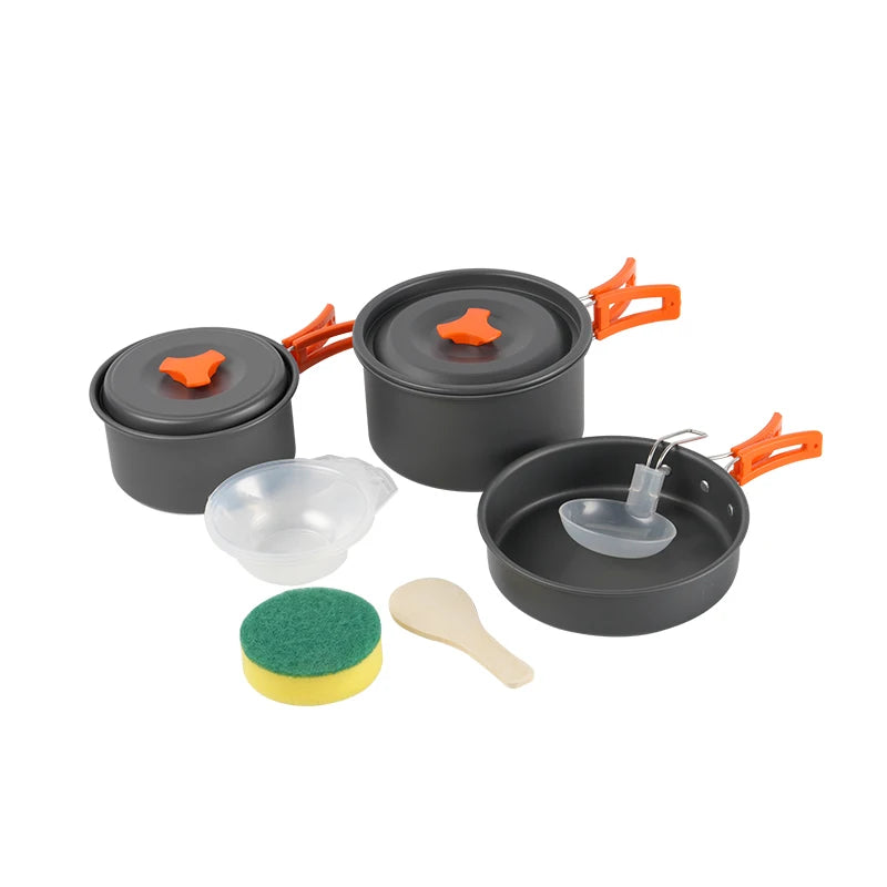 BRS 1 ensemble d'ustensiles de cuisine de Camping en plein air Portable en aluminium ensemble de cuisine casseroles plats melon équipement de cuisine équipement pour la cuisine pique-nique l'atelier des ustensiles