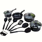 Ensemble de 13 ustensiles de cuisine antiadhésifs, casseroles et poêles compatibles avec l'induction, avec poêle à frire et ustensiles pour la cuisine à domicile ou le camping l'atelier des ustensiles