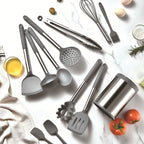 Ensemble d'outils de cuisine à Base rotative à 360 degrés, ustensiles de cuisine de cuisson Non toxiques, pelle en Silicone cuillère grattoir brosse tourneur 12 pièces l'atelier des ustensiles