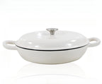 Pot à soupe pour four hollandais de 4,5 l, Casserole en fonte, poêle avec couvercle et double poignées, cuisson au four hollandais l'atelier des ustensiles