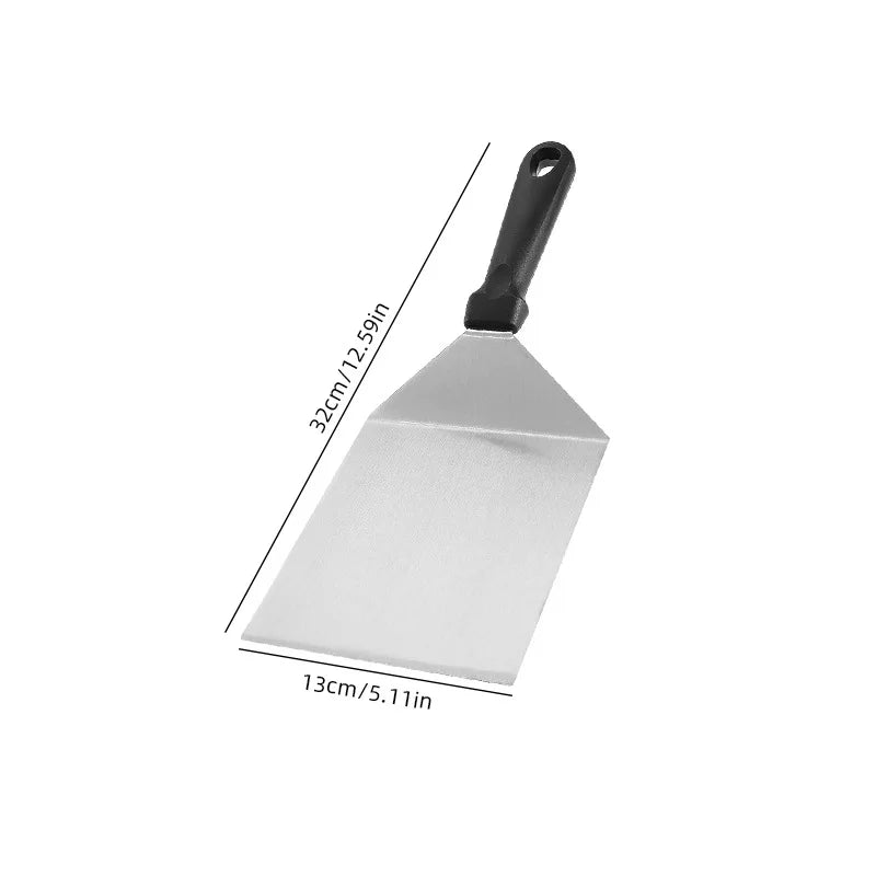 Grattoir de cuisine en acier inoxydable, spatule de cuisson, plaque de Barbecue, spatule à Hamburger, ustensiles de cuisine l'atelier des ustensiles