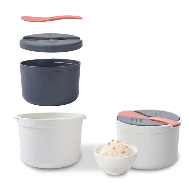 Four à micro-ondes cuiseur à riz Portable récipient alimentaire multifonction cuiseur à vapeur cuiseur à riz Bento boîte à déjeuner ustensiles de cuisson à la vapeur l'atelier des ustensiles