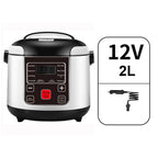 Cuiseur à riz Portable pour voiture, camion électrique 2L, multi-cuiseur, soupe, bouillie, cuisson des aliments, cuiseur vapeur, boîte à déjeuner électrique 12V ou 24V l'atelier des ustensiles