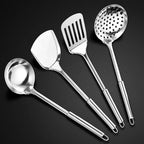 Spatule pratique en acier inoxydable 304, ensemble d'ustensiles de cuisine, outil de cuisine, tourneur fendu, cuillère à riz, louche, outils de cuisine, 5 pièces/ensemble l'atelier des ustensiles