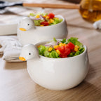 Bol à œufs en forme de canard en céramique, un ustensile de cuisine conçu pour l'agitation et la collecte d'œufs qui coule l'atelier des ustensiles