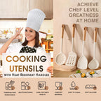 Ensemble d'ustensiles de cuisine en silicone avec manche en bois dur durable, outil de degré de chaleur, tourneur antiadhésif, kit de spatule à cuillère fendue, nouveau l'atelier des ustensiles