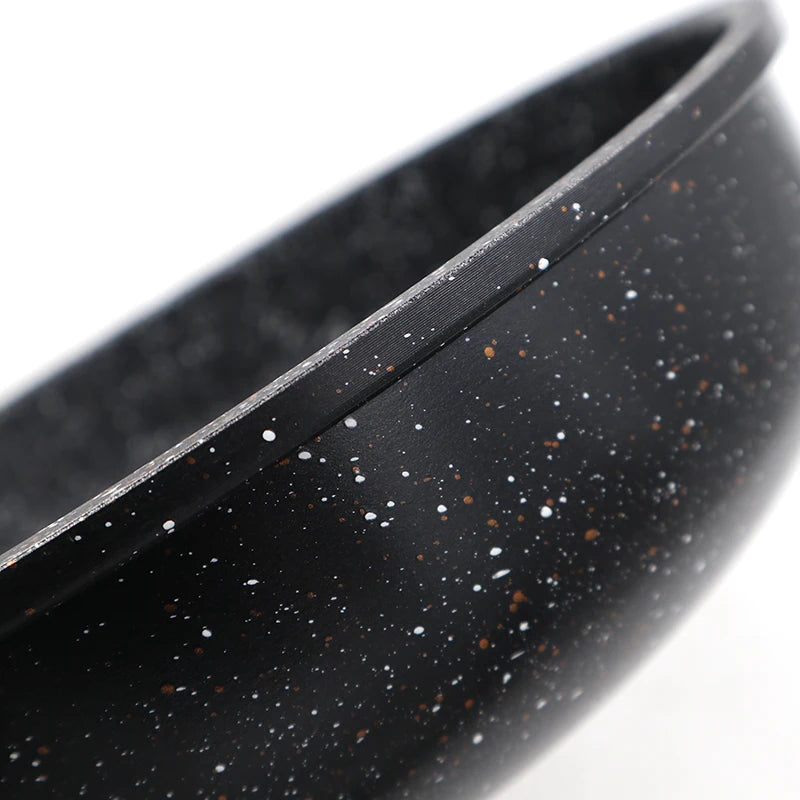 Master Star New Deep Fry Pan High Quality Thicken Made Black Granite Coating Frying Pan Non Stick Induction Cooker l'atelier des ustensiles