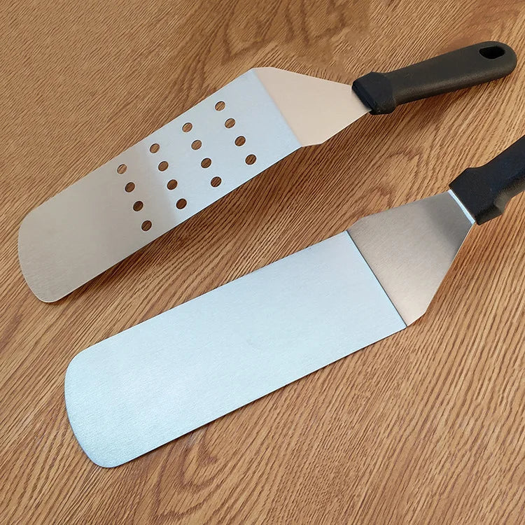 Grattoir de cuisine en acier inoxydable, spatule de cuisson, plaque de Barbecue, spatule à Hamburger, ustensiles de cuisine l'atelier des ustensiles