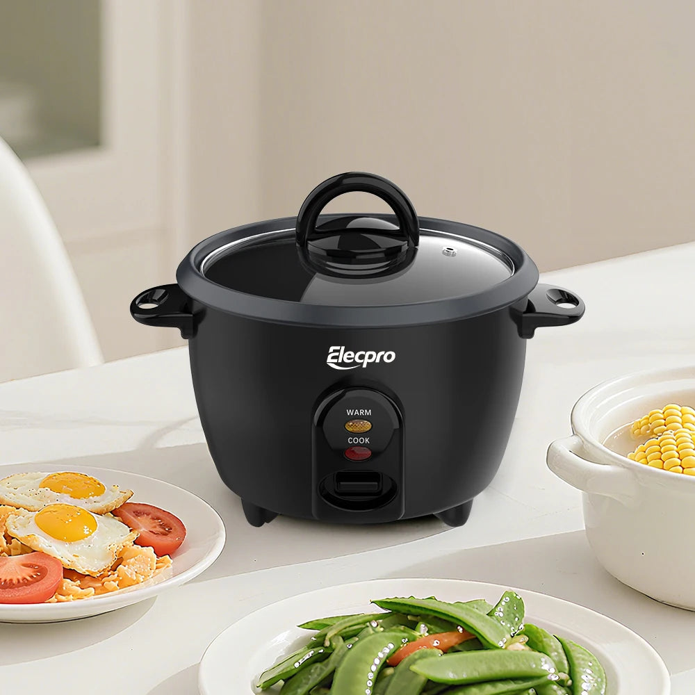 Elecpro Mini cuiseur à riz 3 tasses de riz avec cuiseur vapeur, petit cuiseur vapeur Portable pour aliments, pot intérieur antiadhésif amovible de qualité alimentaire l'atelier des ustensiles