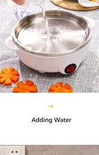 Cuiseur à œufs électrique multifonctionnel, Double couche pour faire bouillir, la pochette, les œufs et les légumes à la vapeur, appareil de petit déjeuner Compact l'atelier des ustensiles
