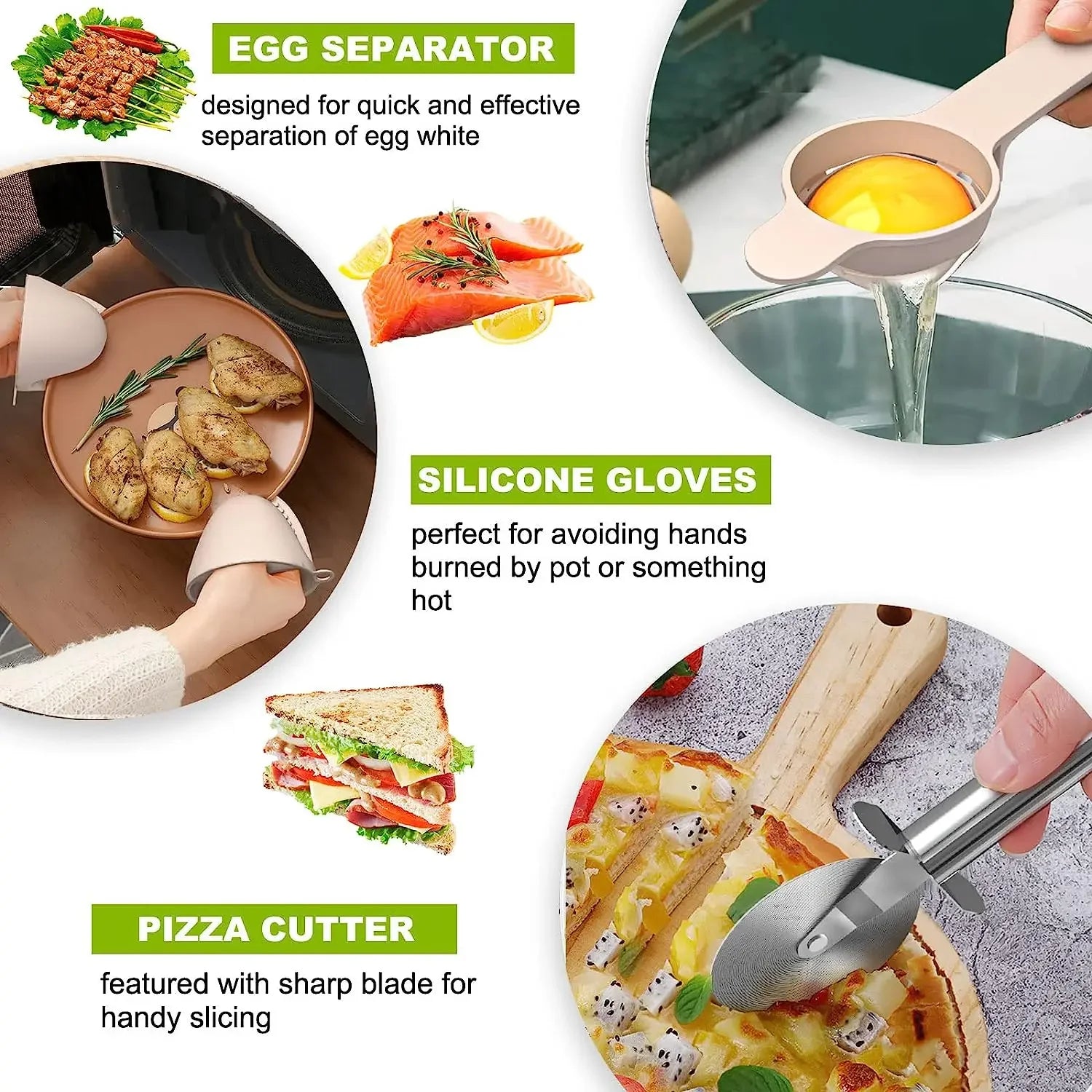 Ensemble de cuisine d'ustensiles en silicone 36 pièces avec support l'atelier des ustensiles