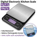 Balance de cuisine électronique numérique 6kg/0.1g 10kg/1g, affichage LCD, entièrement étanche, mesure en acier inoxydable, outil de cuisson l'atelier des ustensiles