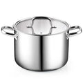 Marmite SinleSteel avec couvercle, 6 quarts, triple revêtement, pour cuisson à induction, argent l'atelier des ustensiles