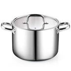 Marmite SinleSteel avec couvercle, 6 quarts, triple revêtement, pour cuisson à induction, argent l'atelier des ustensiles