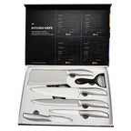 Ensemble de couteaux de chef de cuisine en acier inoxydable, viande, poisson, couteau à fruits, éplucheur, ciseaux de cuisine, boucher, Aleaver, opaque, 7 pièces l'atelier des ustensiles
