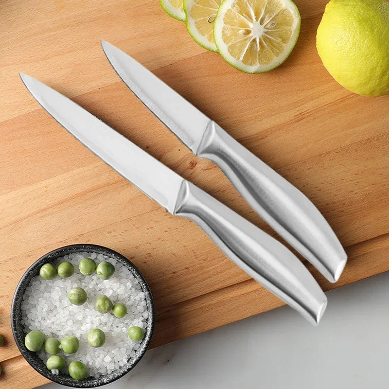 Ensemble de couteaux de chef de cuisine en acier inoxydable, viande, poisson, couteau à fruits, éplucheur, ciseaux de cuisine, boucher, Aleaver, opaque, 7 pièces l'atelier des ustensiles