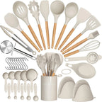 Ensemble de cuisine d'ustensiles en silicone 36 pièces avec support l'atelier des ustensiles