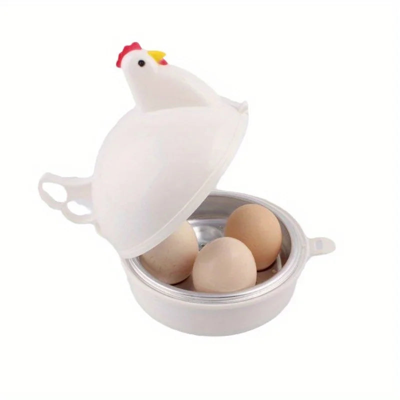 Chaudière à œufs en forme de poulet, cuiseur à vapeur, 4 œufs, 1 œuf, micro-ondes, outil de cuisine, accessoires de cuisine, nouvelle collection l'atelier des ustensiles