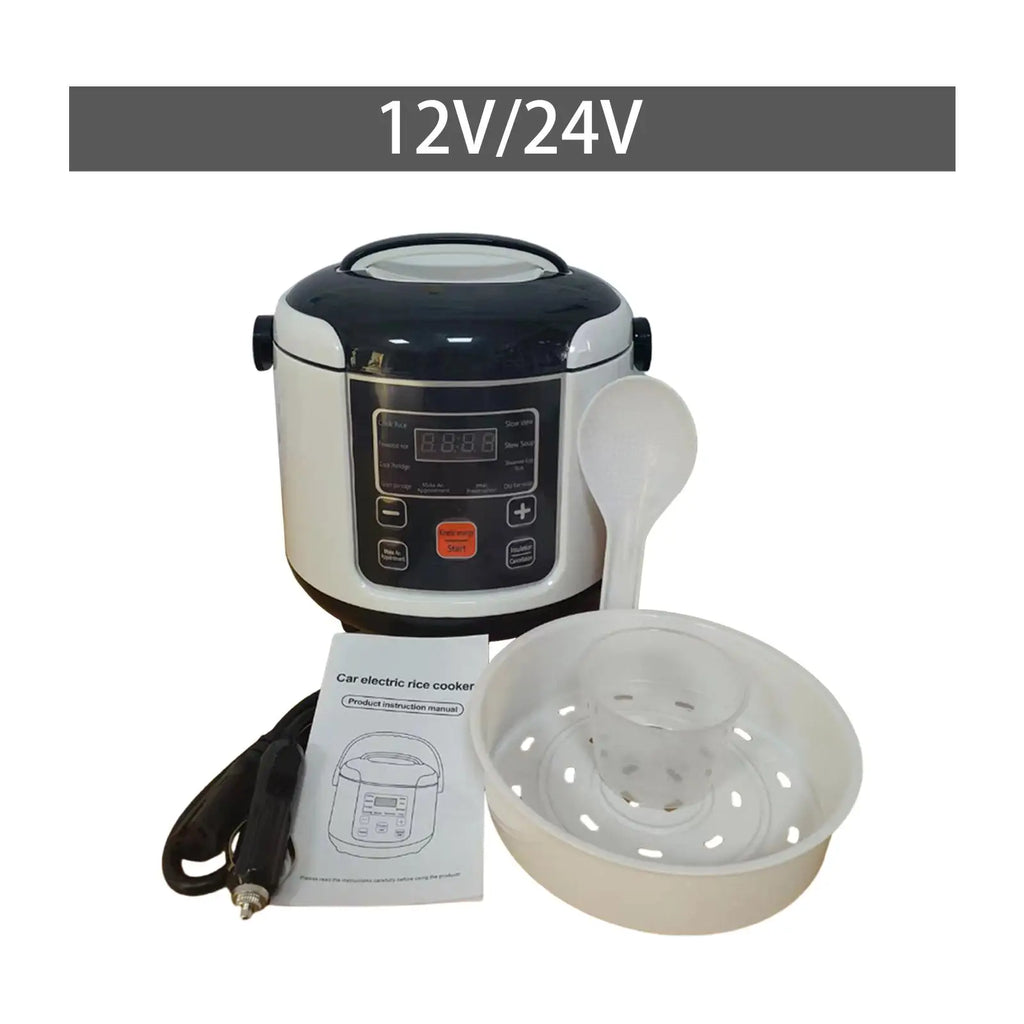 Mini-cuiseur à riz électrique portable pour véhicule, avec fonction de chauffage et plateau vapeur, idéal pour le porridge et les repas en déplacement l'atelier des ustensiles