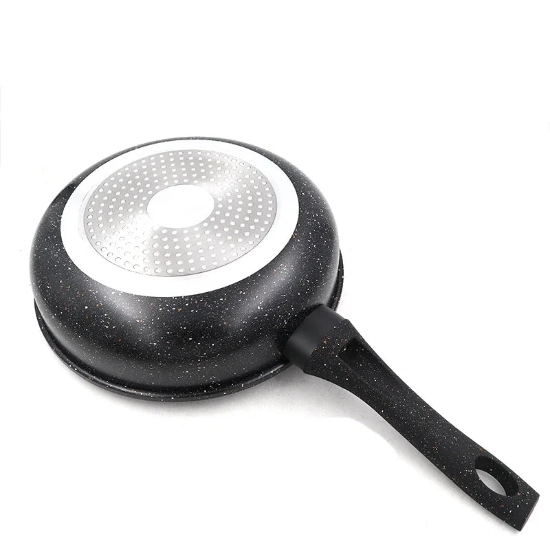Master Star New Deep Fry Pan High Quality Thicken Made Black Granite Coating Frying Pan Non Stick Induction Cooker l'atelier des ustensiles