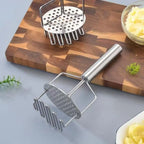 Écrase-pommes de terre manuel double couche en acier inoxydable, à pression ondulée, avec poignées robustes, pour pommes de terre molles l'atelier des ustensiles