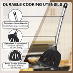 【Ensemble d'ustensiles de cuisine en Silicone de 8 pièces】 Outils de cuisine résistants à la chaleur – Spatules anti-rayures, cuillères, pinces pour poêles antiadhésives, pâtisserie, cuisine l'atelier des ustensiles
