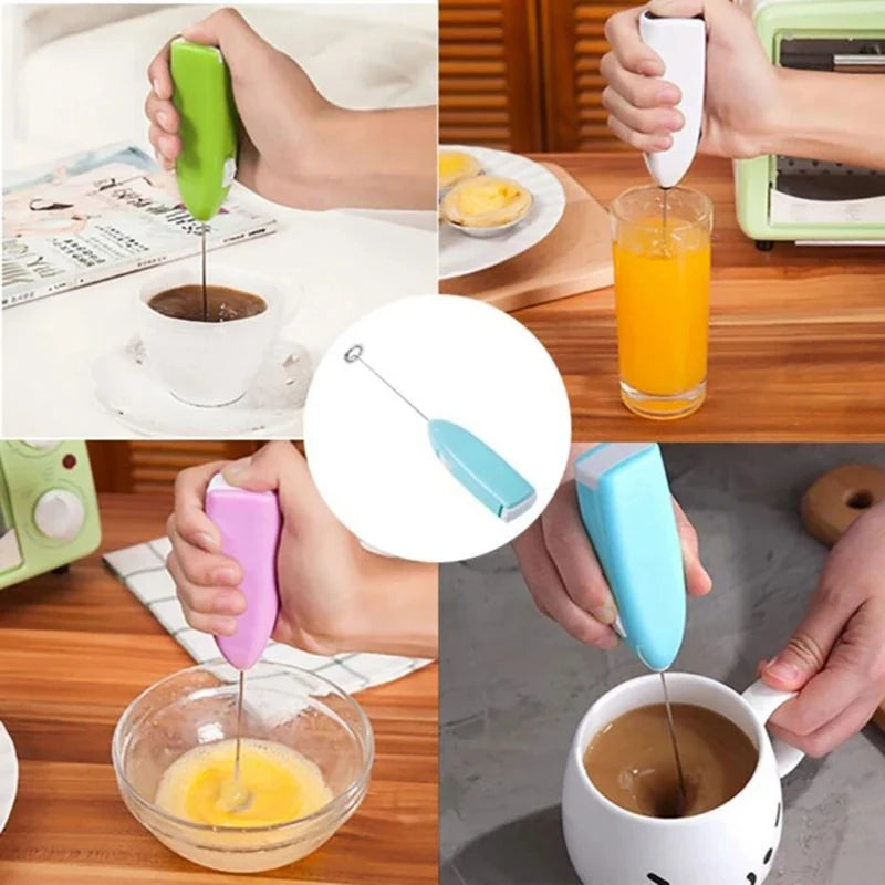 1 pièces mousseur à lait mélangeur à main mousseur cafetière batteur à oeufs Cappuccino agitateur Mini mélangeur Portable outil de fouet de cuisine l'atelier des ustensiles