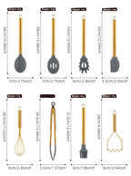 Spatule en silicone, cuillère à soupe, ensemble de 23 pièces, spatule en silicone plaquée or, spatule en silicone de qualité alimentaire, ustensiles de cuisine en silicone l'atelier des ustensiles