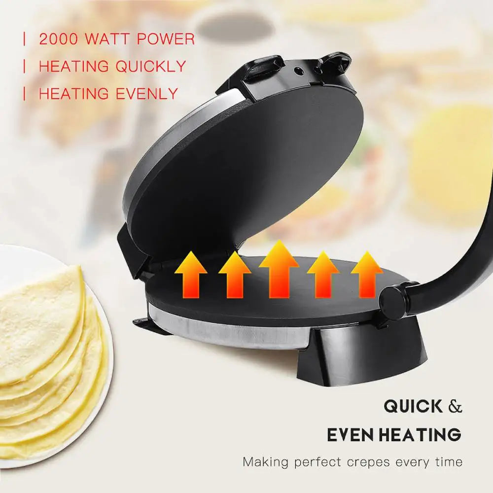 Machine à crêpes électrique antiadhésive, haute efficacité, pour crêpes et Chapati, rouleaux de printemps, pour la cuisine domestique l'atelier des ustensiles