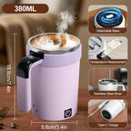 Tasse à agitation automatique tasses à agitation électrique rechargeables mélangeur magnétique tasse à café en acier inoxydable gobelet magnétique rotatif l'atelier des ustensiles
