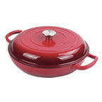 Pot à soupe pour four hollandais de 4,5 l, Casserole en fonte, poêle avec couvercle et double poignées, cuisson au four hollandais l'atelier des ustensiles