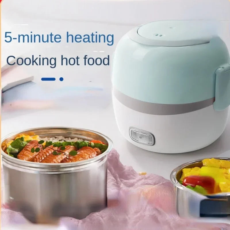 Cuiseur à riz électrique portable automatique, boîte chauffante pour le déjeuner à la maison, marmite à vapeur, multi-cuiseur, 220V l'atelier des ustensiles