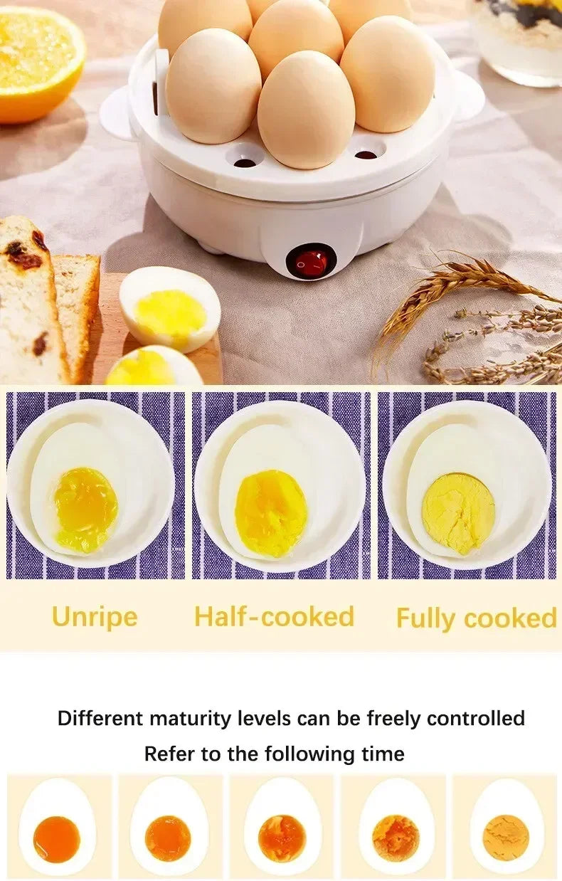 Cuiseur à œufs électrique multifonctionnel, Double couche pour faire bouillir, la pochette, les œufs et les légumes à la vapeur, appareil de petit déjeuner Compact l'atelier des ustensiles