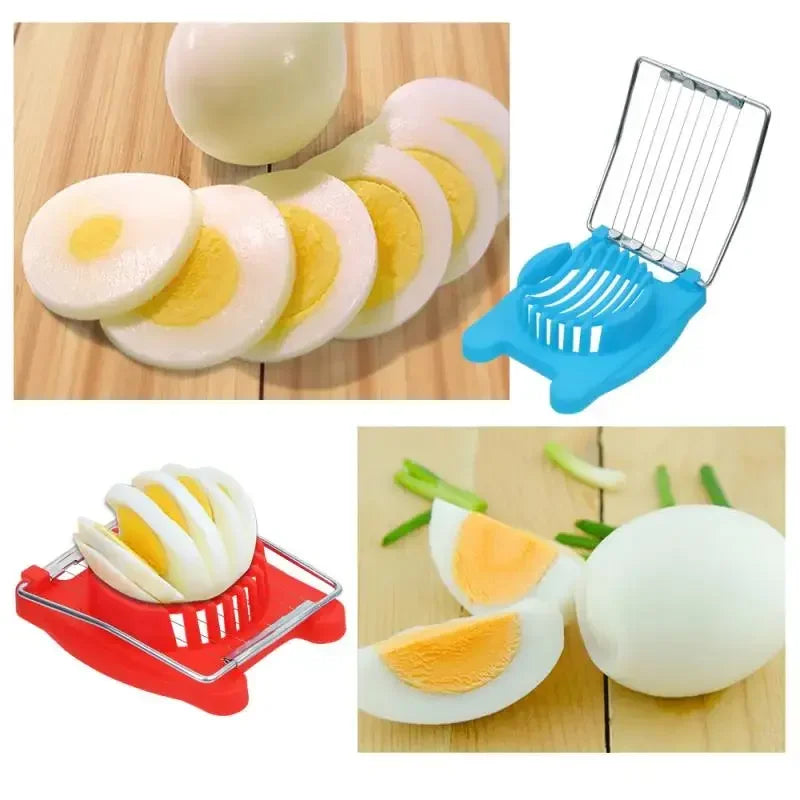 Gadget de cuisine multifonctionnel, accessoires créatifs, trancheur d'œufs durs en acier inoxydable, séparateur d'œufs, coupe-œufs de cuisine domestique l'atelier des ustensiles